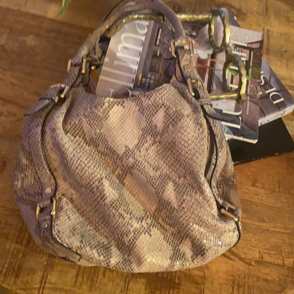 Michael Michael Kors Beige Python Effect Leather … - image 5